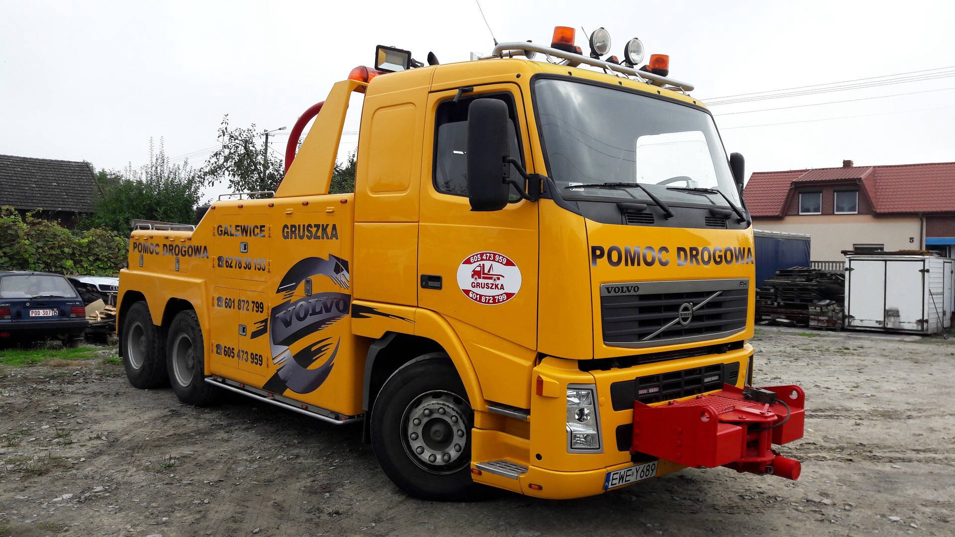 Holowanie tirów Gruszka Wieruszów Wieluń
